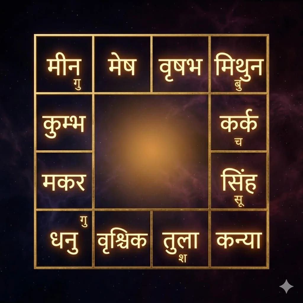 Mapa Astral Védico — Rasi Chakra Sul-Indiano